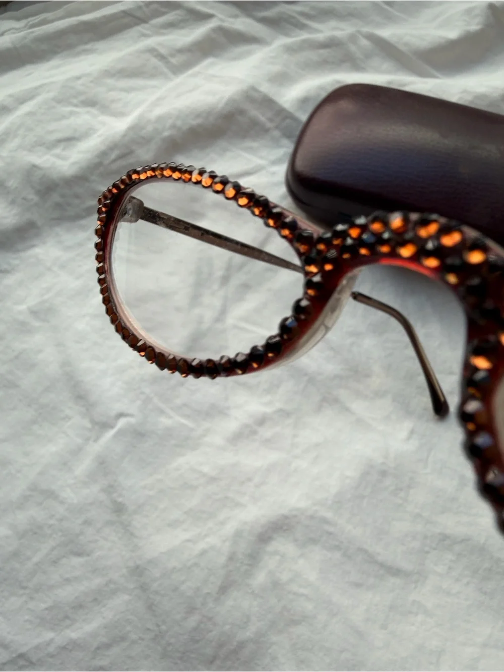Jimmy Crystal NY Swarovski Rhinestone Reading Glasses +2.00 GL787 With Case